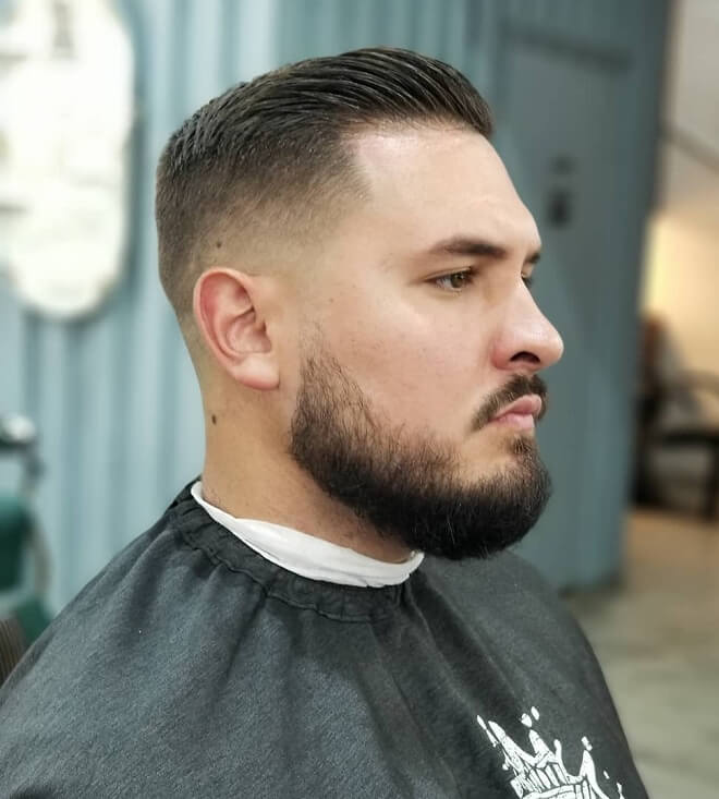 Low Fade with Short Pomade
