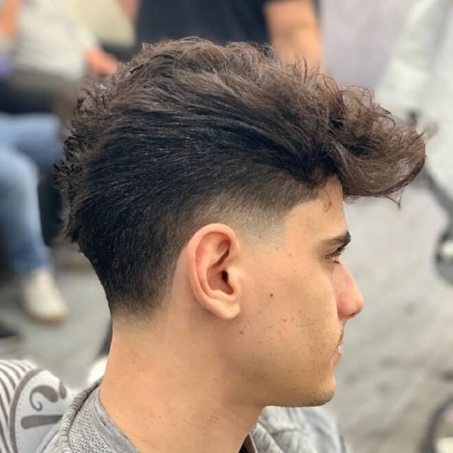 Messy On Top with Low Fade