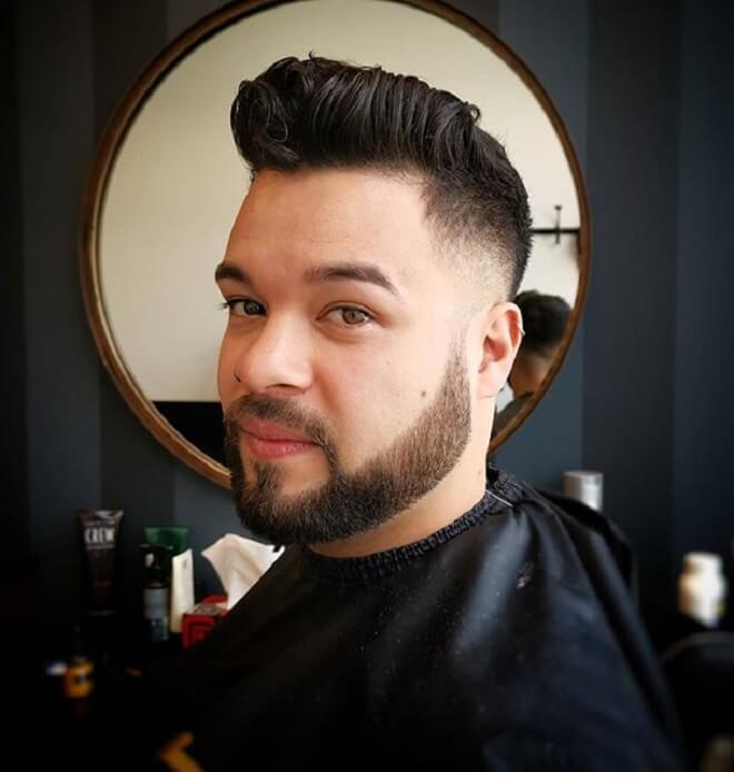 Quiff Hairstyle with Low Fade