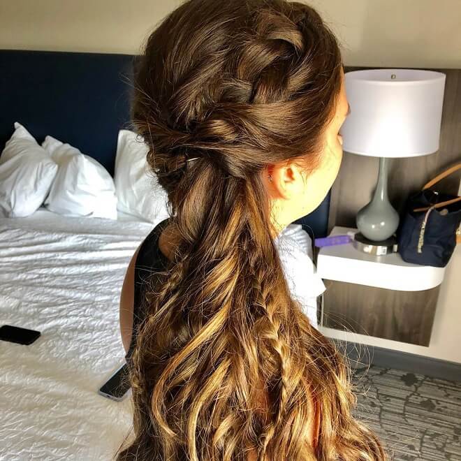 Side Ponytail with Side Braid