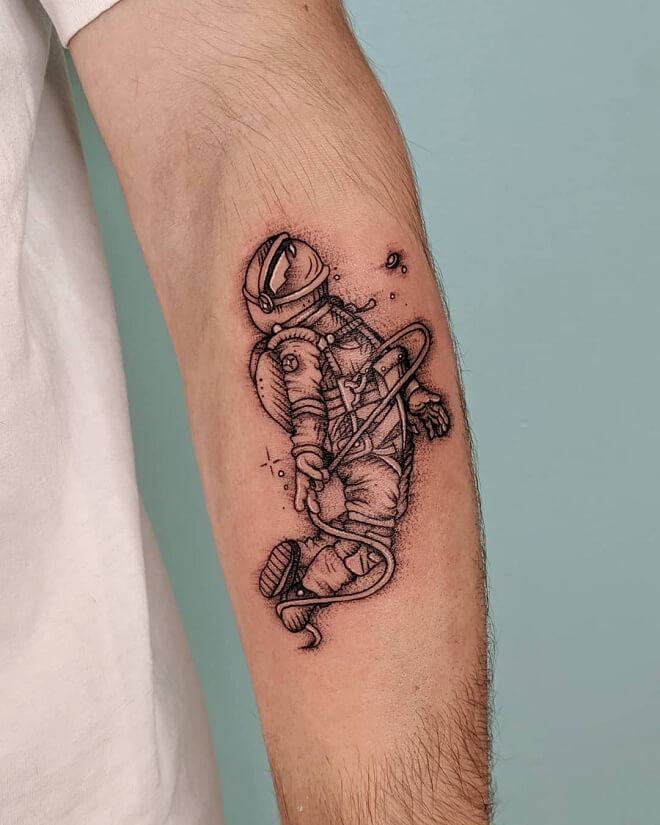 Space Man Tattoo