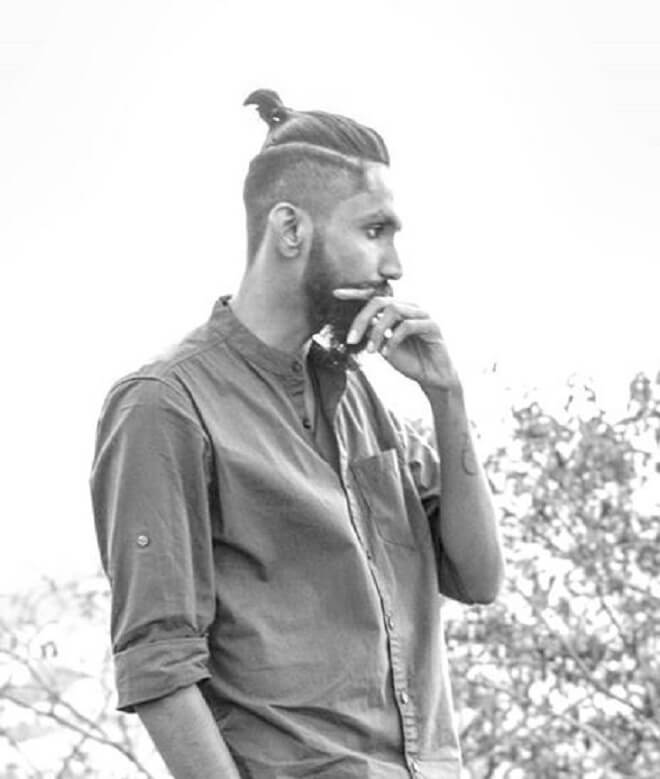 Top Knot with An Undercut