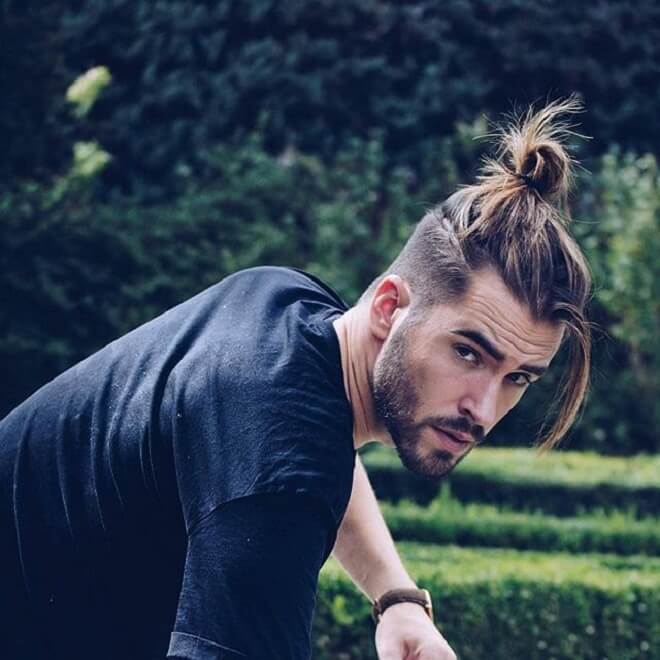 Top Knot with Beard Style